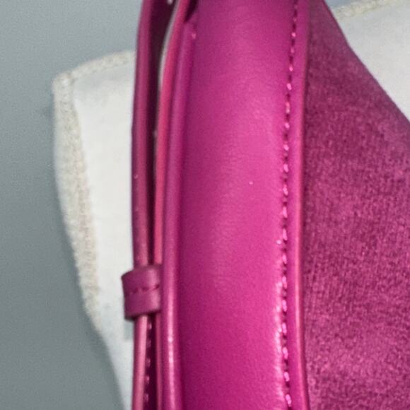 New Steve Madden Magenta Suede Shoulder Bag. see video Boho - Picture 4 of 11